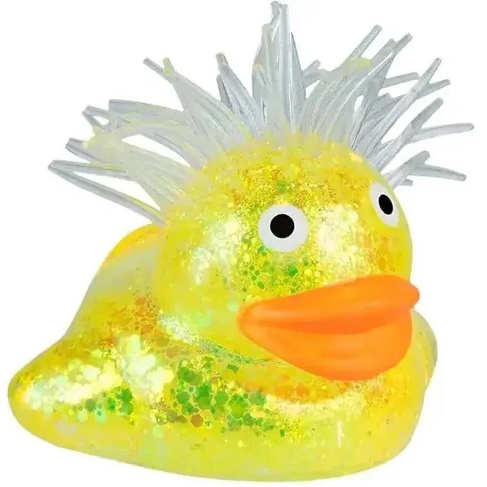 🔥ORB Curiosities Sparklee Duck Squishy Fidget Ducky Glitter YELLOW BNWT🔥